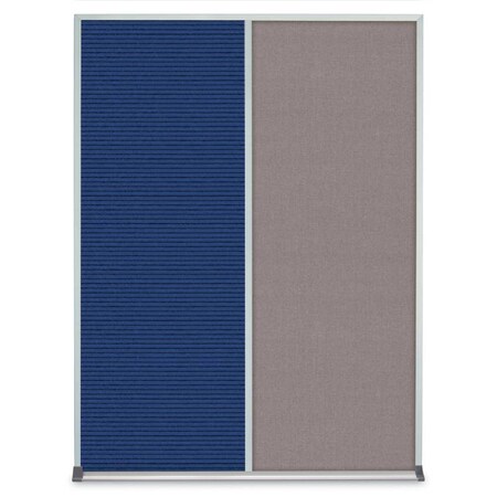 United Visual Products Single Door Radius Plus Corkboard, 36"X UV8002PLUS-GOLD-BLSPRU